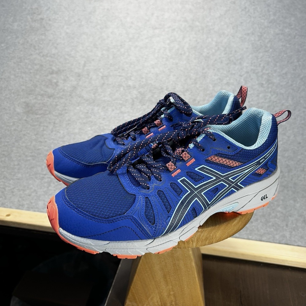 ASICS GEL-Venture 8 Trail Running Shoes Women's 9 Blue Orange Hiking